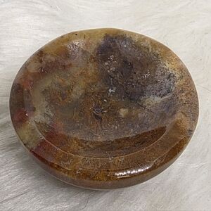 Moss Agate Bowl – Natural Trinket Bowl – Mini Crystal Dish – Gemstone